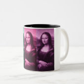 Tasse 2 Couleurs Mona Lisa Rose vert violet (Devant droit)