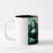 Tasse 2 Couleurs Mona Lisa Rose vert violet (Gauche)