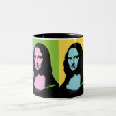 Tasse 2 Couleurs Mona Lisa - Style Pop Art (Centre)