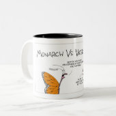 Tasse 2 Couleurs Monarque contre Viceroy Butterfly (Devant gauche)