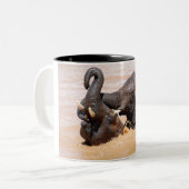 Tasse 2 Couleurs Monde de l'eau des éléphants (Devant gauche)