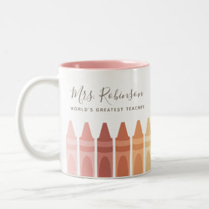 Tasse 2 Couleurs Monde Enseignant le plus grand Rainbow Crayon