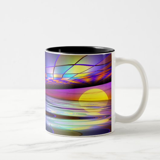 Tasse 2 Couleurs Monde extraterrestre ouvert au soleil (Droit)