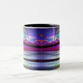 Tasse 2 Couleurs Monde extraterrestre ouvert au soleil (Centre)