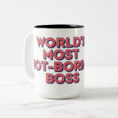 Tasse 2 Couleurs Mondes les plus ennuyeux Boss (Devant gauche)