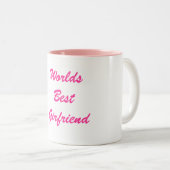 Tasse 2 Couleurs Mondes meilleur Girfriend (Devant droit)