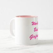 Tasse 2 Couleurs Mondes meilleur Girfriend (Devant gauche)