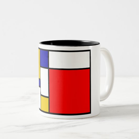 Tasse 2 Couleurs Mondrian 2 (Devant droit)