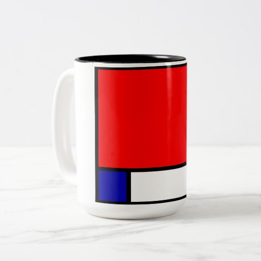 Tasse 2 Couleurs Mondrian 4 (Devant gauche)