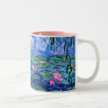 Tasse 2 Couleurs Monet : Lys d'eau 1919<br><div class="desc">Monet : Water Lys 1919 French Impressionnism artwork coffee mug.</div>