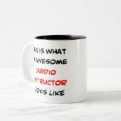 Tasse 2 Couleurs moniteur de cardio, génial (Devant gauche)