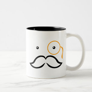 Tasse 2 Couleurs Monocle et Moustache