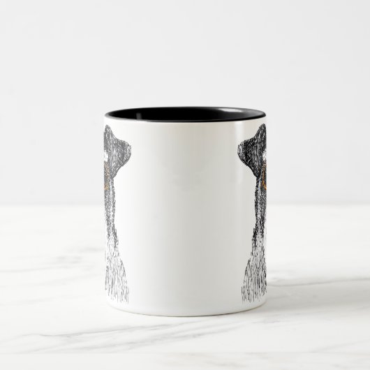 Tasse 2 Couleurs monocle schnauzer (Centre)