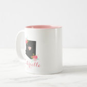 Tasse 2 Couleurs Monogram Arizona State Moveable Heart City (Devant gauche)
