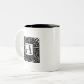 Tasse 2 Couleurs Monogramme "A" Celtique Argent (Devant gauche)