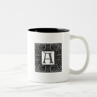 Tasse 2 Couleurs Monogramme "A" Celtique Argent