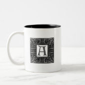 Tasse 2 Couleurs Monogramme "A" Celtique Argent (Gauche)
