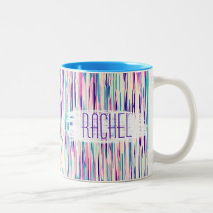 Tasse 2 Couleurs Monogramme abstrait Girly élégant de traçages