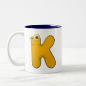 Tasse 2 Couleurs monogramme animal - K (Gauche)
