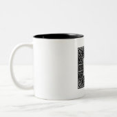 Tasse 2 Couleurs Monogramme Celtique "E" argenté (Gauche)