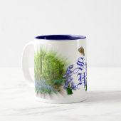 TASSE 2 COULEURS MONOGRAMME DE BLUEBELL (Devant gauche)