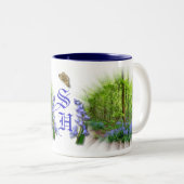 TASSE 2 COULEURS MONOGRAMME DE BLUEBELL (Devant droit)
