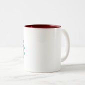 Tasse 2 Couleurs Monogramme de couronne rouge nordique (Devant droit)