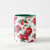 Tasse 2 Couleurs Monogramme de grenade botanique (Centre)