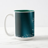 Tasse 2 Couleurs Monogramme de la Couronne brillant vert (Gauche)