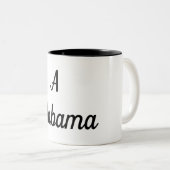 Tasse 2 Couleurs Monogramme de l'Alabama (Devant droit)
