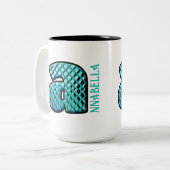 Tasse 2 Couleurs monogramme de verre - un (Devant gauche)