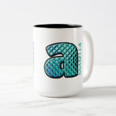 Tasse 2 Couleurs monogramme de verre - un (Devant droit)
