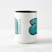 Tasse 2 Couleurs monogramme de verre - un (Centre)