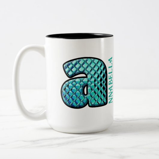 Tasse 2 Couleurs monogramme de verre - un (Gauche)
