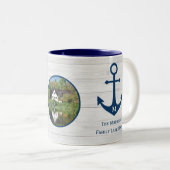 Tasse 2 Couleurs Monogramme Famille Lac Maison Vie (Devant droit)