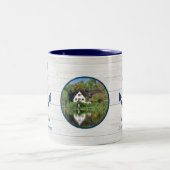 Tasse 2 Couleurs Monogramme Famille Lac Maison Vie (Centre)