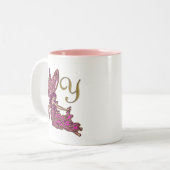 Tasse 2 Couleurs Monogramme féerique de Y (Devant gauche)