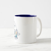 Tasse 2 Couleurs Monogramme floral mystique initial - Lettre S (Devant droit)
