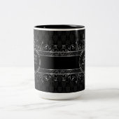 Tasse 2 Couleurs Monogramme gothique orné noir et argent (Centre)