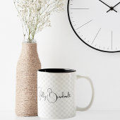 Tasse 2 Couleurs Monogramme initial Monogramme géométrique classiqu