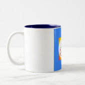 TASSE 2 COULEURS MONOGRAMME J INITIAL SUR BLEU (Gauche)