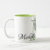 Tasse 2 Couleurs Monogramme M Lavender Eucalyptus (Gauche)