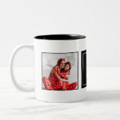 Tasse 2 Couleurs Monogramme moderne Collage photo (Gauche)