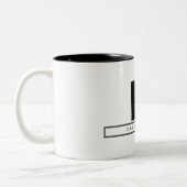 Tasse 2 Couleurs Monogramme moderne Professional Plain Nom simple (Gauche)