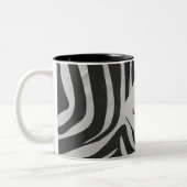 Tasse 2 Couleurs Monogramme noir et gris clair Zebra (Gauche)