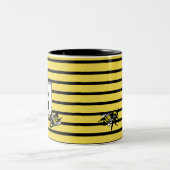 Tasse 2 Couleurs Monogramme noir et jaune de l'abeille | de miel de (Centre)
