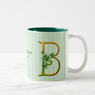 Tasse 2 Couleurs Monogramme or irlandais B