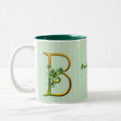 Tasse 2 Couleurs Monogramme or irlandais B (Gauche)
