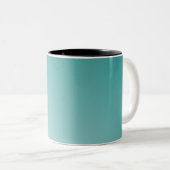 Tasse 2 Couleurs Monogramme personnalisé Gradient bleu (Devant droit)