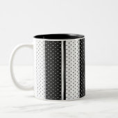Tasse 2 Couleurs Monogramme Pois noir et blanc (Gauche)